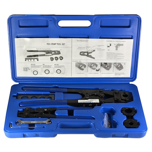 Jones Stephens PEX Crimp Set with 3/8in., 1/2in., 3/4in. J40950 - main